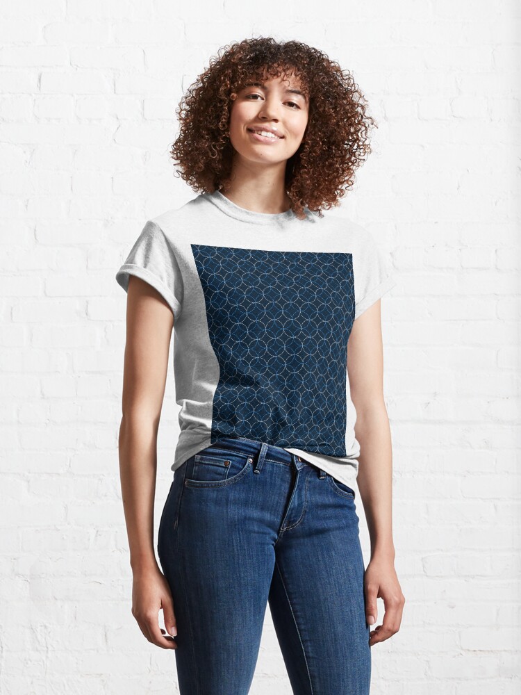 "Sashiko Pattern Japanese Stitching Style." Tshirt by Sora8Studio