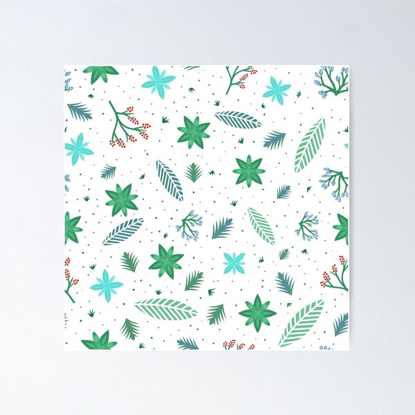 Item preview, Plant pattern | winter | pattern | folk | White designed and sold by Betti-Wolf.