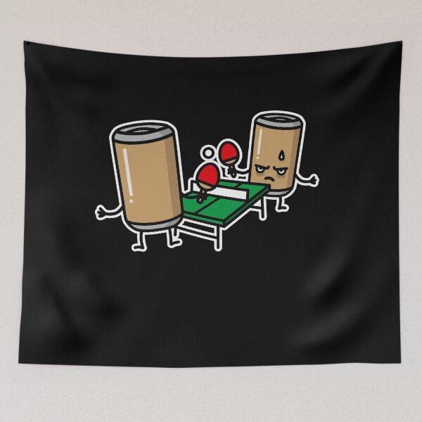 Item preview, Funny beer pong Beer cans playing table tennis designed and sold by LaundryFactory.