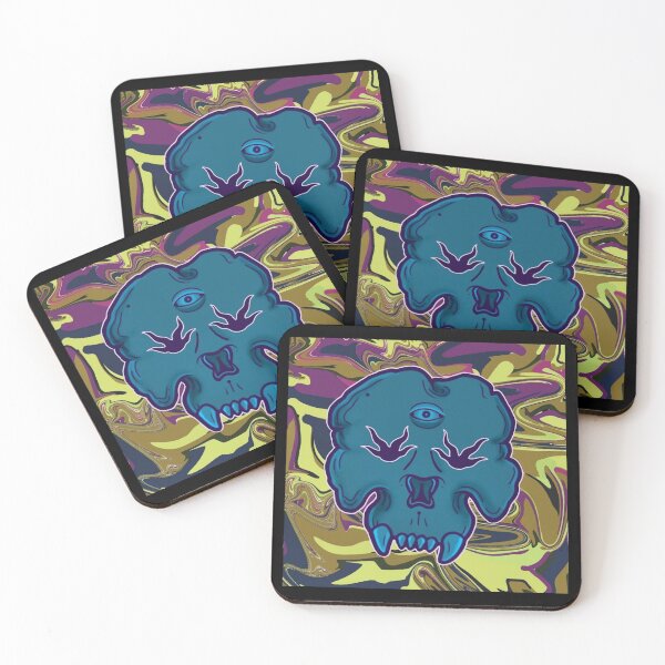 Item preview, Psychedelic blue skull designed and sold by TrivX.