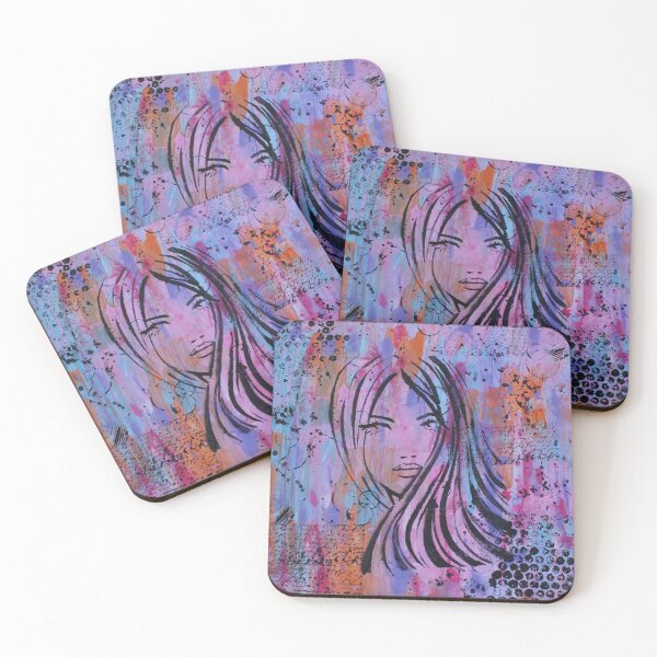 Item preview, Abstract Pastel Lady designed and sold by artycraftylady.