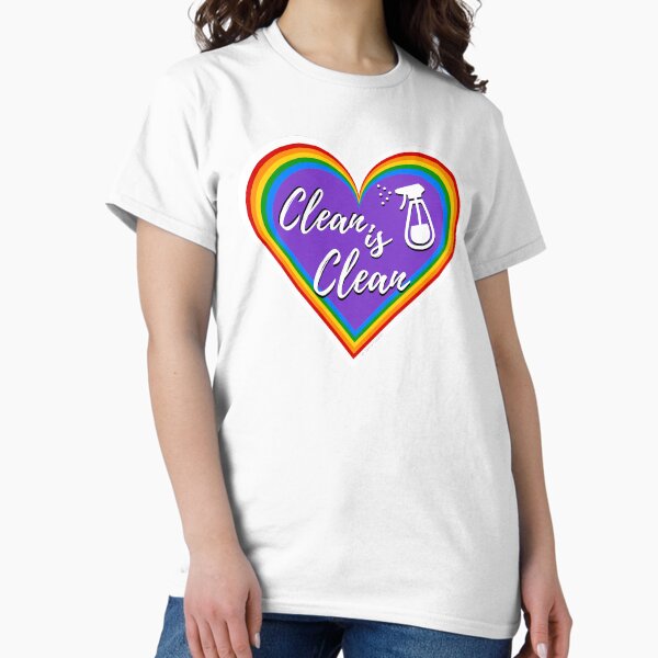 Item preview, Clean Is Clean Retro Valentine Spray Bottle Cleaning Lady Gifts designed and sold by SavvyCleaner.