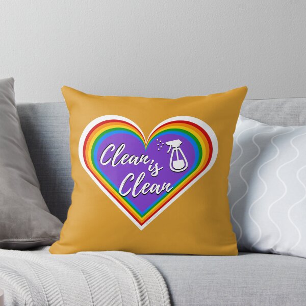 Item preview, Clean Is Clean Retro Valentine Spray Bottle Cleaning Lady Gifts designed and sold by SavvyCleaner.