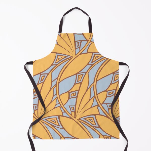Item preview, Modern art nouveau tessellations gamboge and azure designed and sold by aapshop.