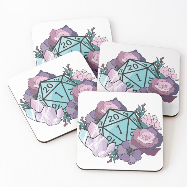 Item preview, Dungeons and Dragons Pastel Flowers D20 Dice designed and sold by NickiCollings.