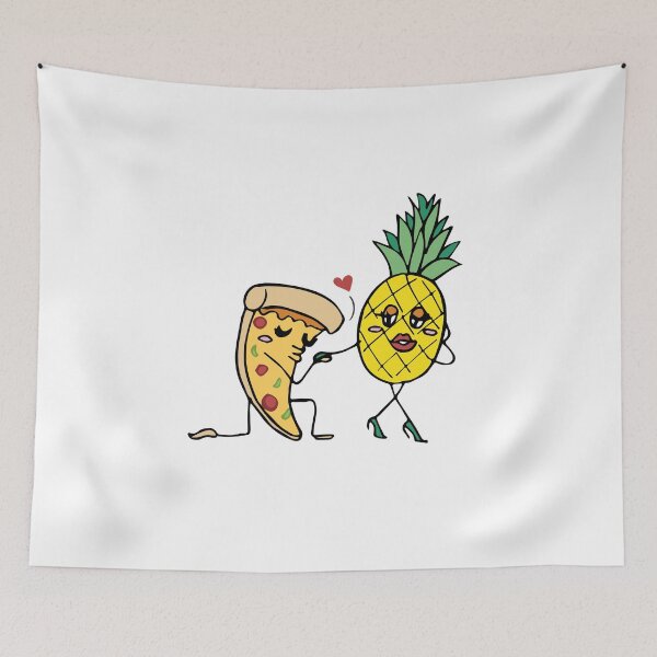 Item preview, Funny Pineapple Hawaiian Pizza Valentines designed and sold by OnPurposeMarket.