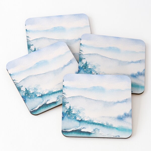 Item preview, Winter Hills Watercolour designed and sold by VibrantGifts.