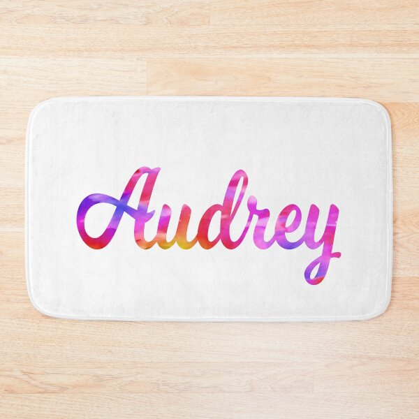 Item preview, Audrey girls name pretty multi-color design designed and sold by ComicKitsch.