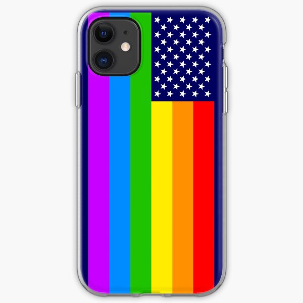 Gay USA Rainbow Flag - American LGBT Stars and Stripes iPhone Flexible Hülle