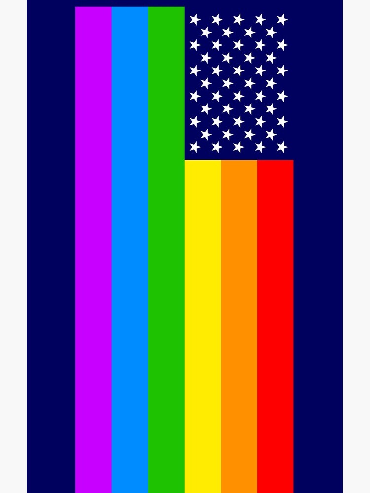 Gay USA Rainbow Flag - American LGBT Stars and Stripes von schildwaechter