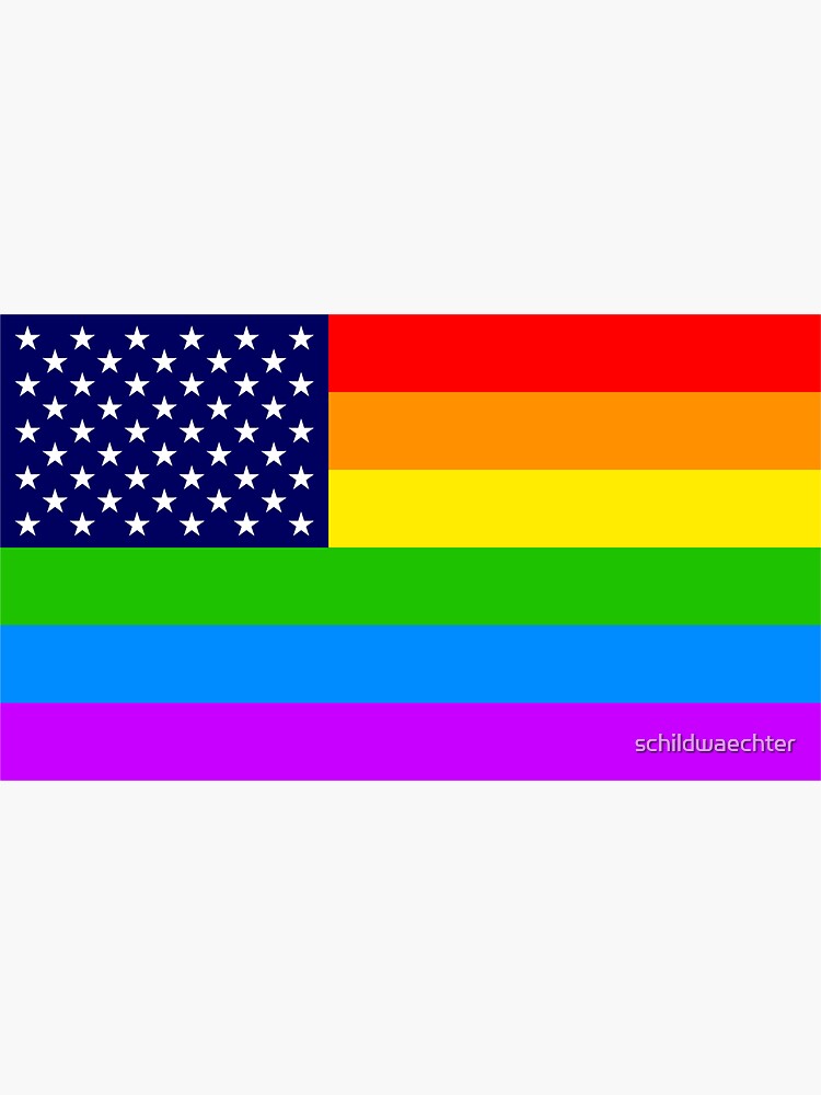 Gay USA Rainbow Flag - American LGBT Stars and Stripes von schildwaechter
