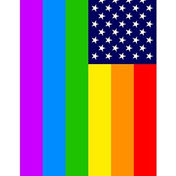 Vorschaubild zum Design Gay USA Rainbow Flag - American LGBT Stars and Stripes von schildwaechter