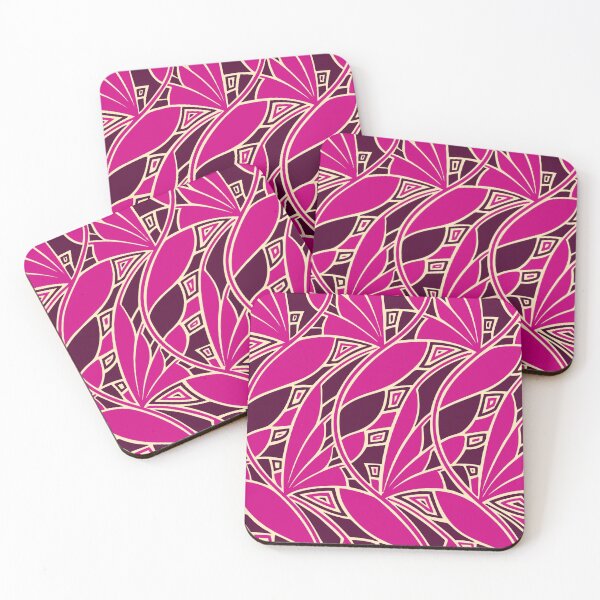 Item preview, Modern art nouveau tessellations cerise and amber designed and sold by aapshop.