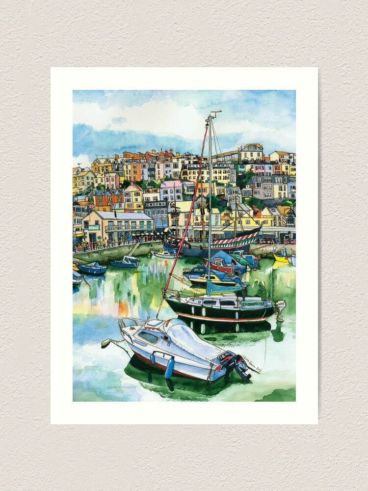 Alternate view of Brixham Harbour with Boats Art Print