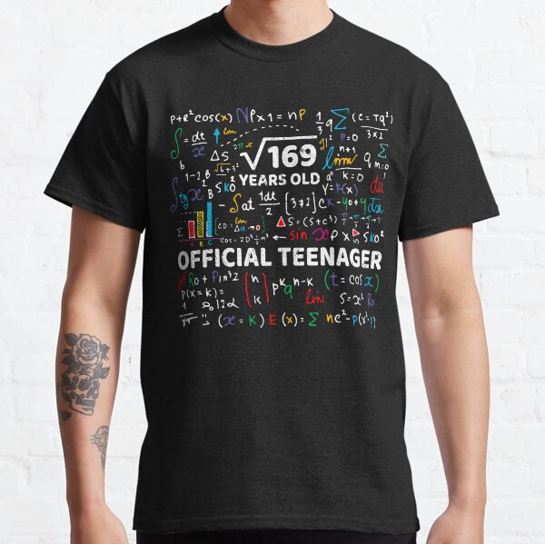Raíz cuadrada de 169 cumpleaños oficial de adolescente de 13 años Camiseta clásica