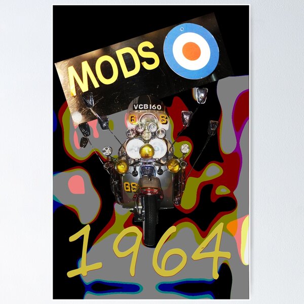 Vintage Mods motor scooter 1964 Poster