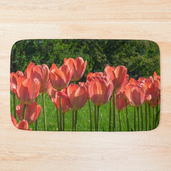 Item preview, a row of red tulips surrounded by green foliage designed and sold by nataliavavilina.