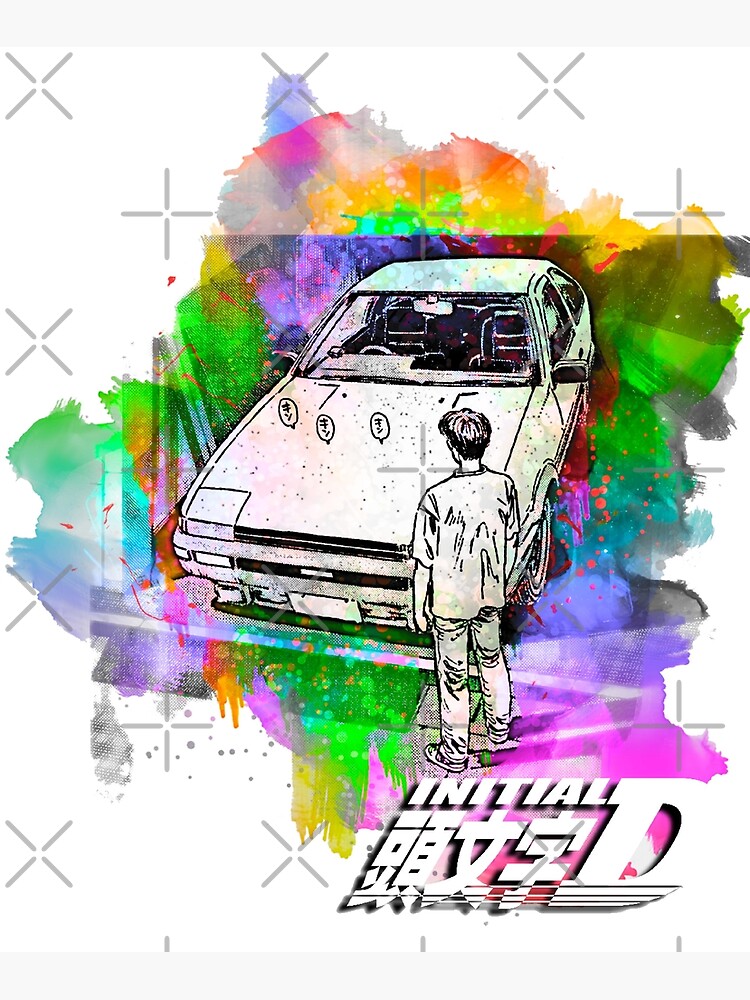 Initial D Takumi Stares Manga Anime | Art Print