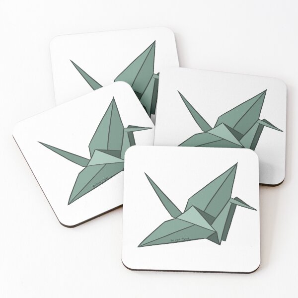 Item preview, Blue - Green Origami Paper Crane designed and sold by rarewhitelion.