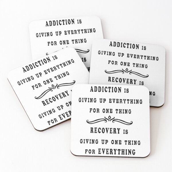 Item preview, Addiction Is Giving Up Everything For One Thing. Recovery Is Giving Up One Thing For Everything designed and sold by handsoftime2020.