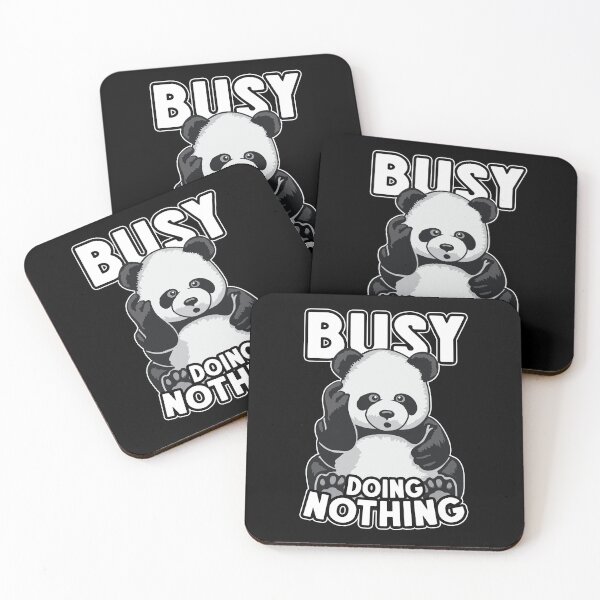 Item preview, Busy Doing Nothing Panda Cute Lazy Cartoon Bear designed and sold by GrandeDuc.