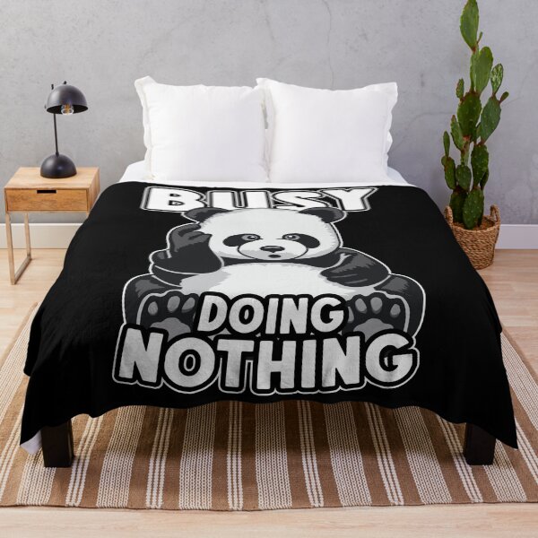 Item preview, Busy Doing Nothing Panda Cute Lazy Cartoon Bear designed and sold by GrandeDuc.