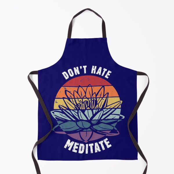 Item preview, Don't Hate Meditate Lotus Zen Yoga Meditation Vintage Retro designed and sold by WG-Factory.