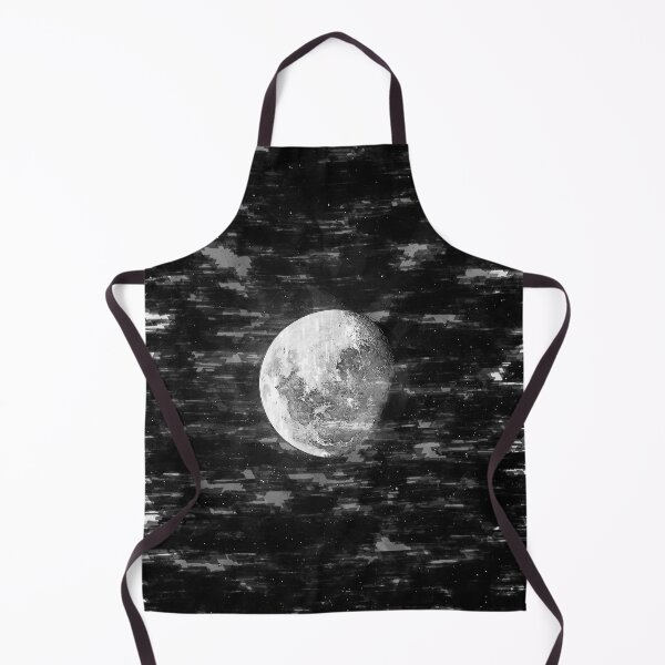 Item preview, Partial Moon In The Night Sky Monochrome. For Moon Lovers. designed and sold by ColortrixArt.