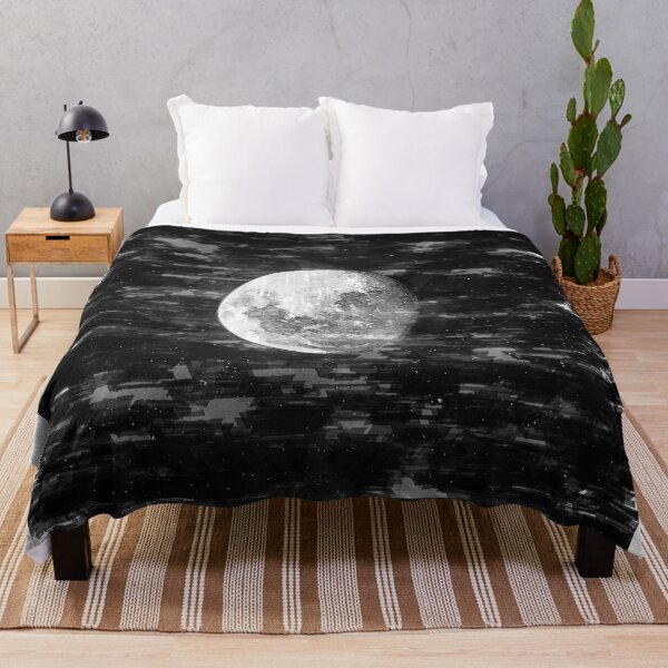 Item preview, Partial Moon In The Night Sky Monochrome. For Moon Lovers. designed and sold by ColortrixArt.