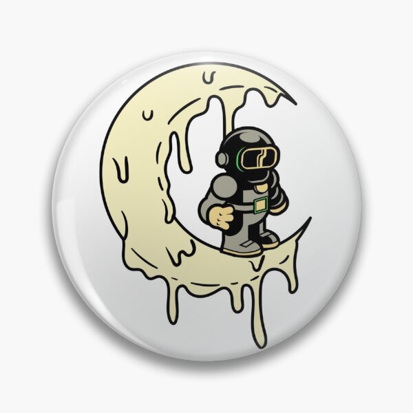 Item preview, Cute Astronaut Recluse Melting Moon designed and sold by mewsis.