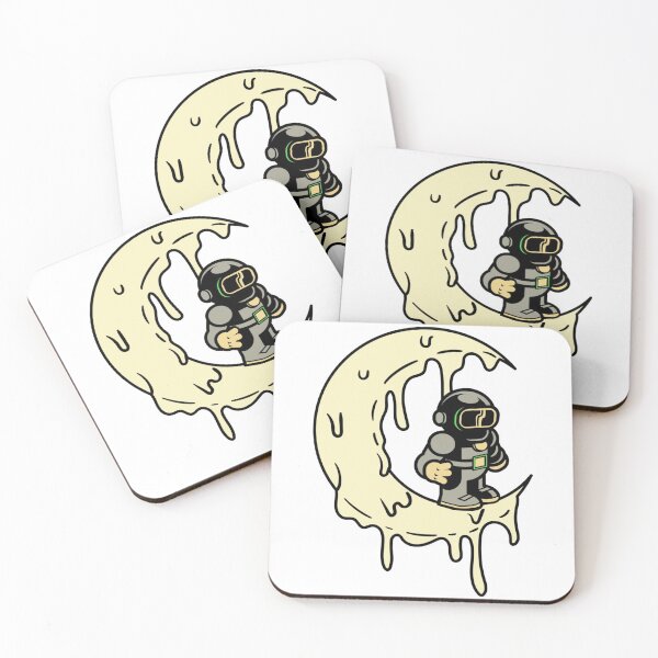 Item preview, Cute Astronaut Recluse Melting Moon designed and sold by mewsis.