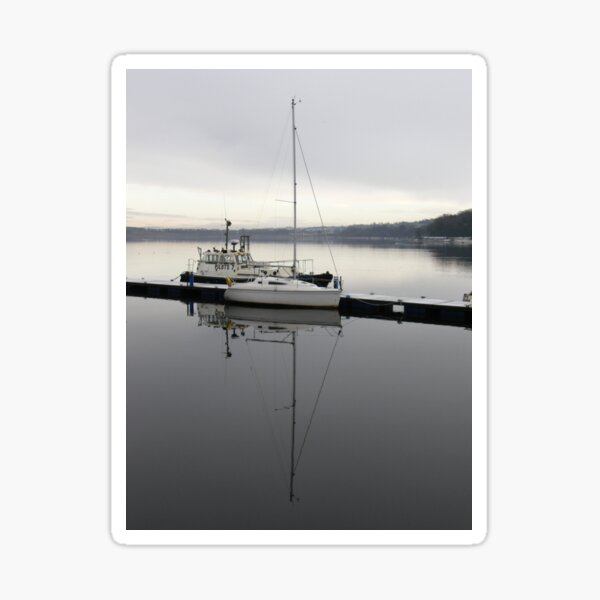 Quayside Relections Derry Ireland Sticker