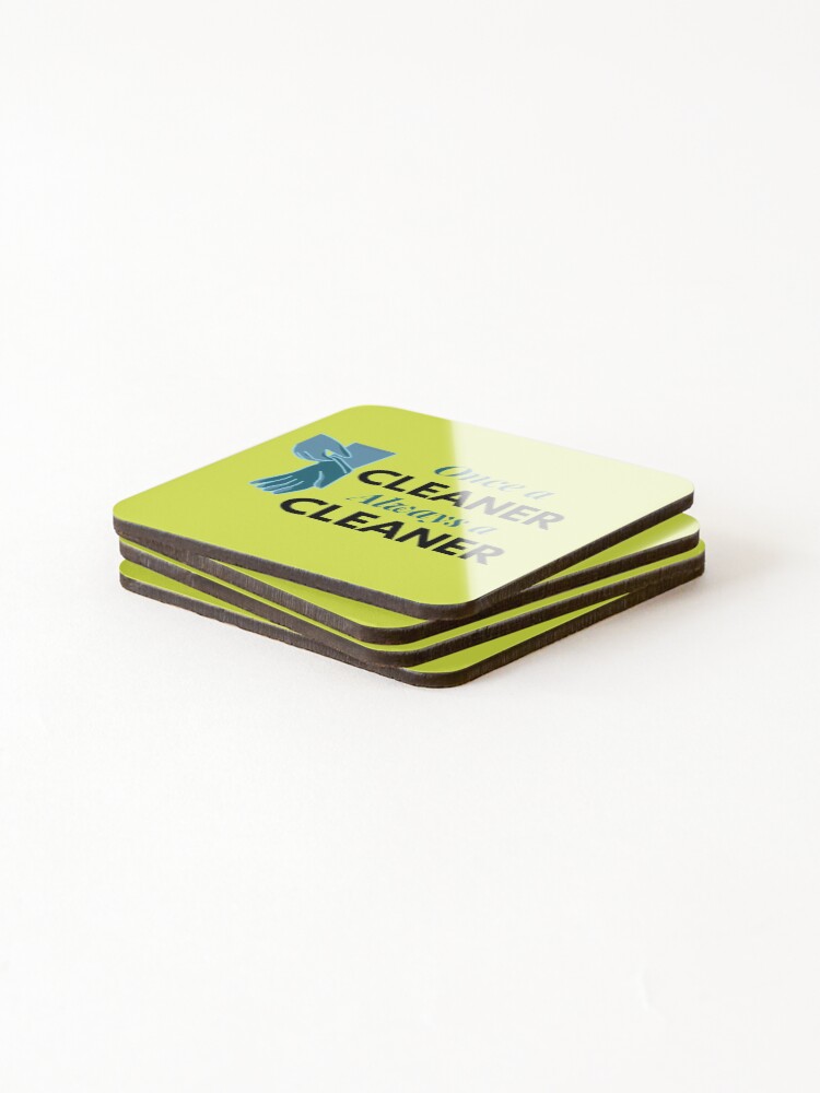 Thumbnail 4 of 5, Coasters (Set of 4), Once A Cleaner Always A Cleaner Glove Housekeeping Lady Gifts designed and sold by SavvyCleaner.