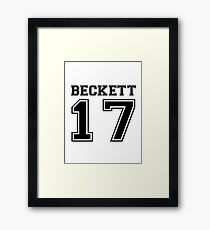 Beckett #17 - Varsity Style Framed Print