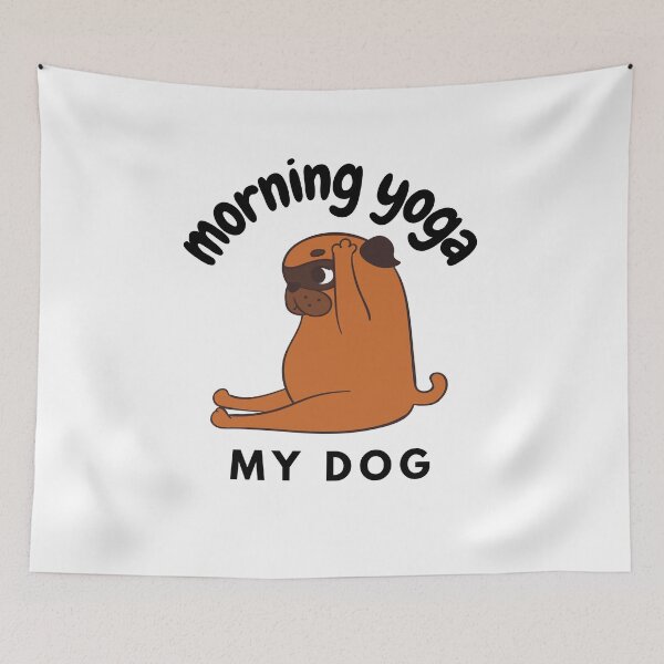 Item preview, Morning Yoga My Dog designed and sold by sasijaya.