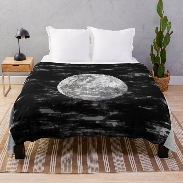 Item preview, Full Moon In The Night Sky Monochrome. For Moon Lovers. designed and sold by ColortrixArt.