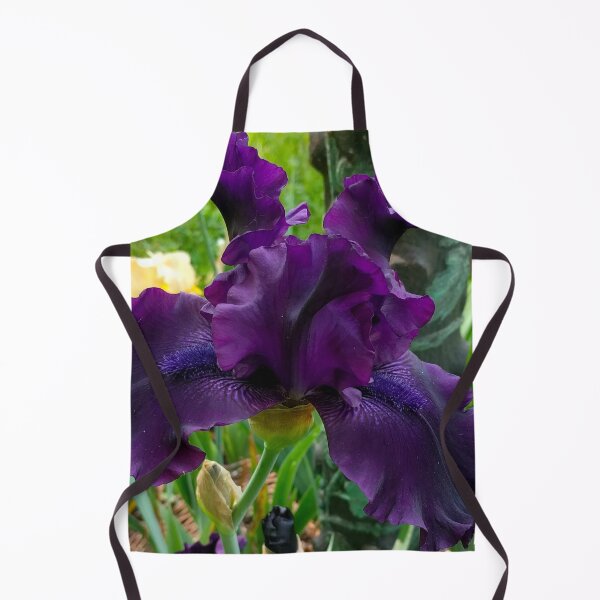 Item preview, Dark Purple Daylily with Antique Ornate Horse Hitching Post, Lily, Lilies designed and sold by PrettyLittlePic.