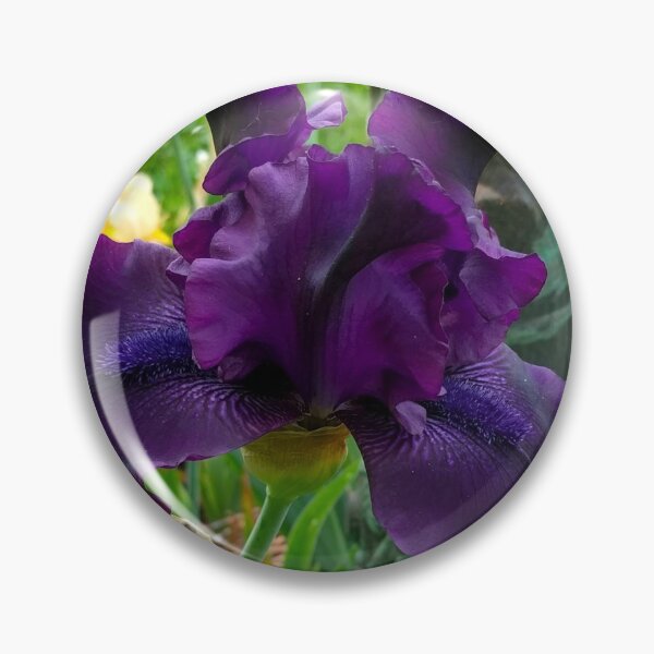 Item preview, Dark Purple Daylily with Antique Ornate Horse Hitching Post, Lily, Lilies designed and sold by PrettyLittlePic.