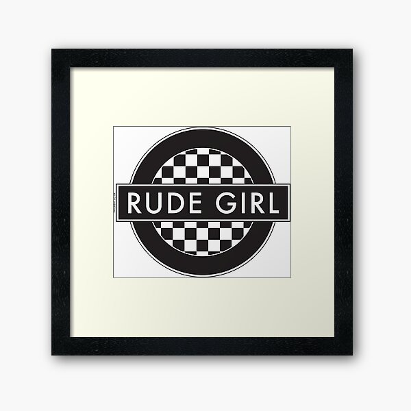 RUDE GIRL - SKA / TWO TONE Framed Art Print