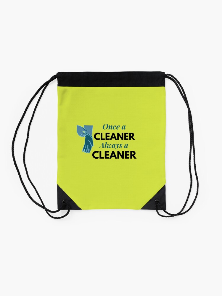 Thumbnail 2 of 3, Drawstring Bag, Once A Cleaner Always A Cleaner Glove Housekeeping Lady Gifts designed and sold by SavvyCleaner.