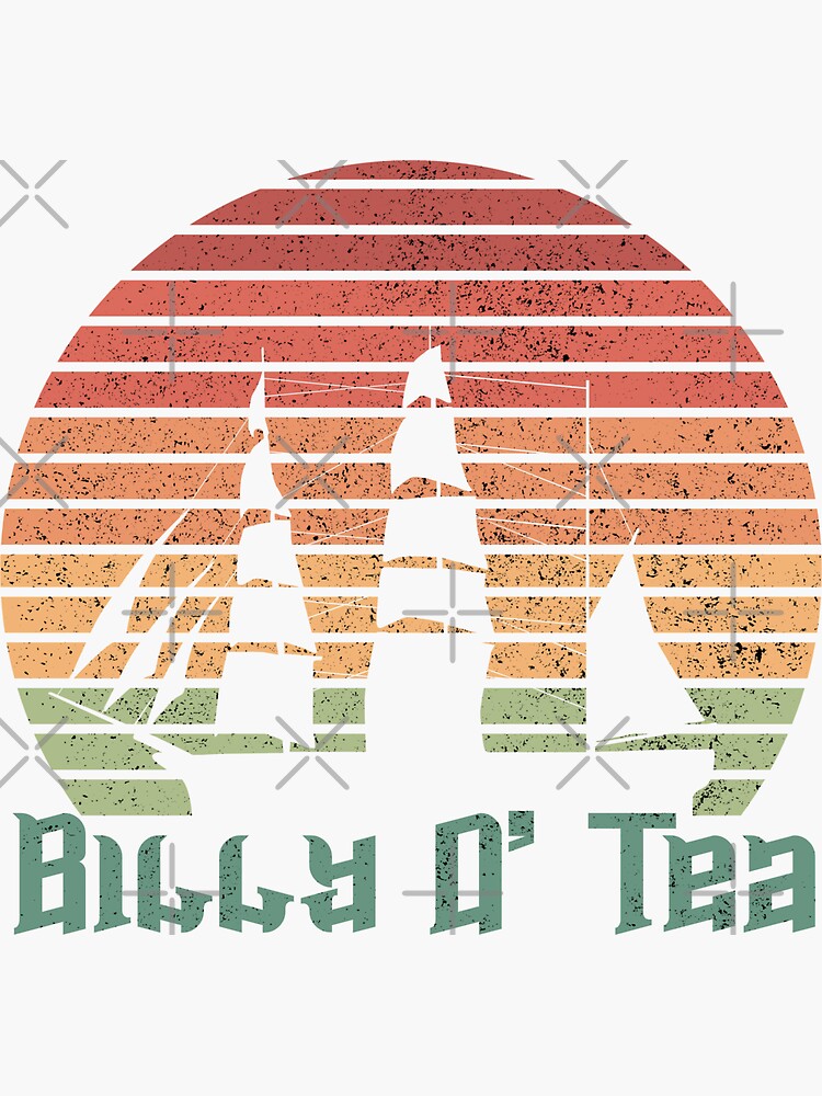 "Billy O’ Tea Typography Ship The Wellerman Sugar Tea Rum Vintage