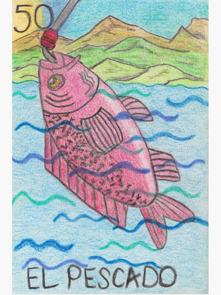 Thumbnail 3 of 3, Sticker, El Pescado designed and sold by d33universe.