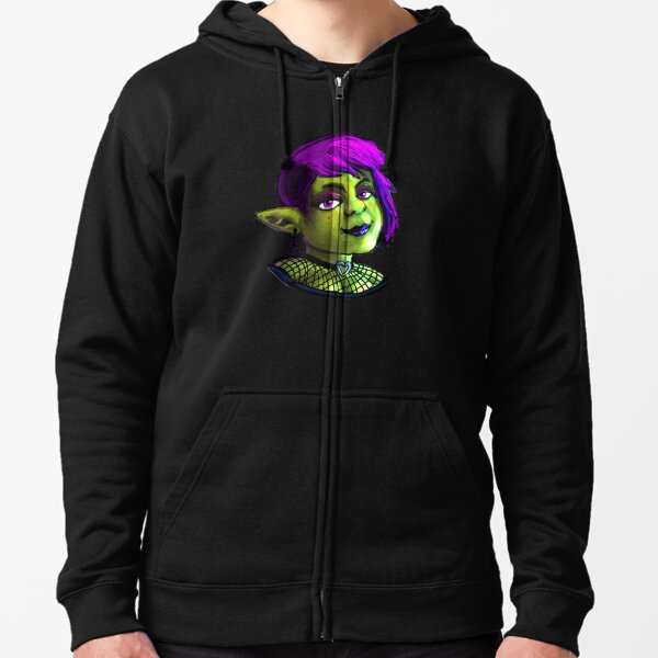Goth Girl Goblin Zipped Hoodie