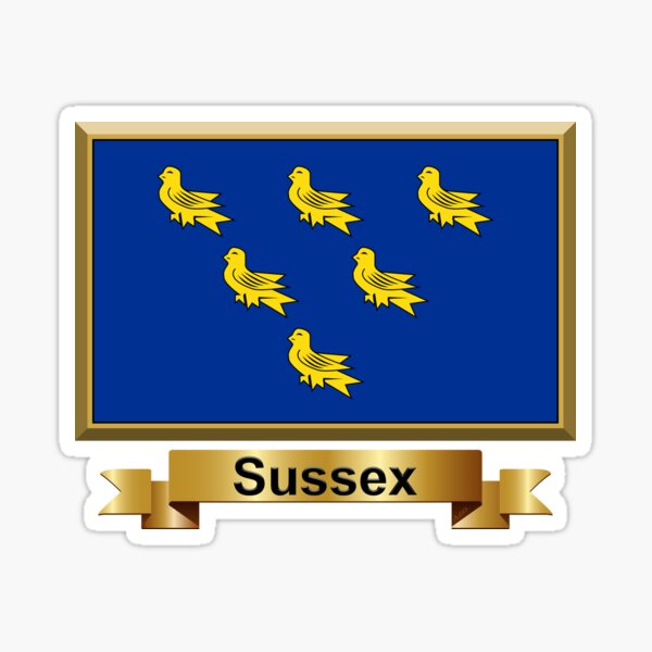 Item preview, Sussex Flag Gifts, Masks, Stickers & Products (N) designed and sold by mpodger.
