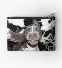 Silly, Baby, Blue Pit Bull Puppy Dog Studio Pouch