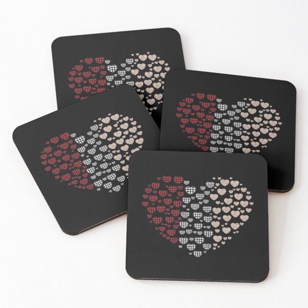 Item preview, VALENTINES DAY HEART, BUFFALO PLAID PATTERN, RED AND BLACK PATTERN, LEOPARD PATTERN, BLACK AND WHITE PATTERN HEART designed and sold by TheFirstOne.