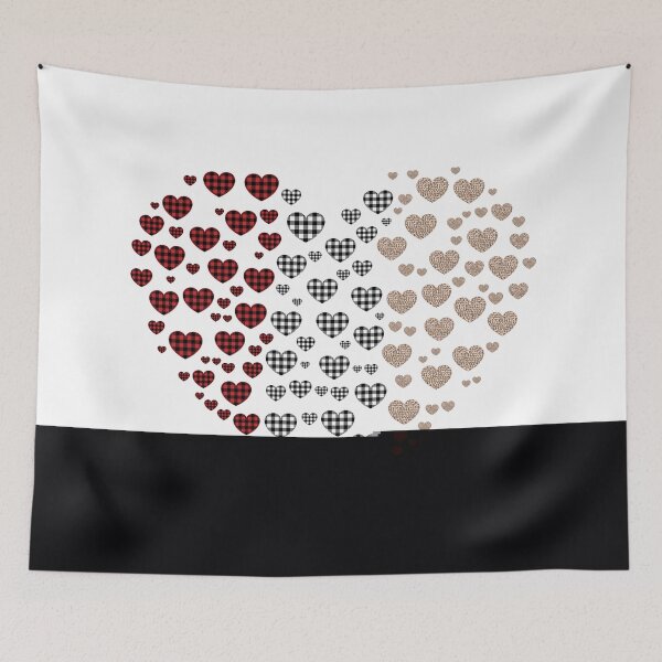 Item preview, VALENTINES DAY HEART, BUFFALO PLAID PATTERN, RED AND BLACK PATTERN, LEOPARD PATTERN, BLACK AND WHITE PATTERN HEART designed and sold by TheFirstOne.
