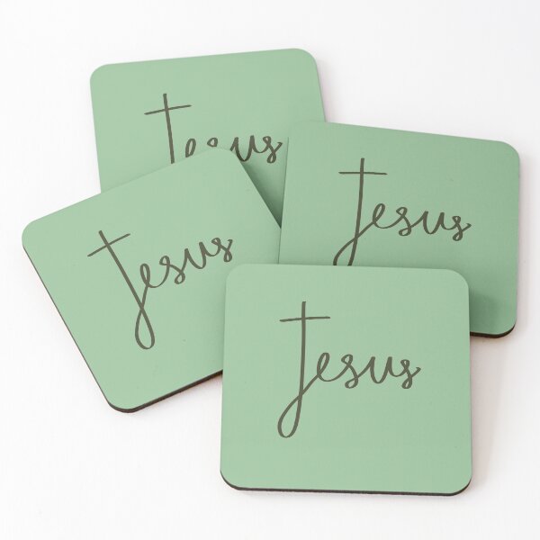Item preview,  Jesus with Cross- GREEN designed and sold by Laura Lee Cochran.