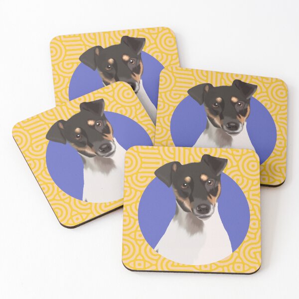 Item preview, Jack Russel Terrier graphic art on purple background designed and sold by forziati design.