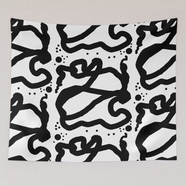 Item preview, Black and White Abstract Line Art designed and sold by Vitji-Art.